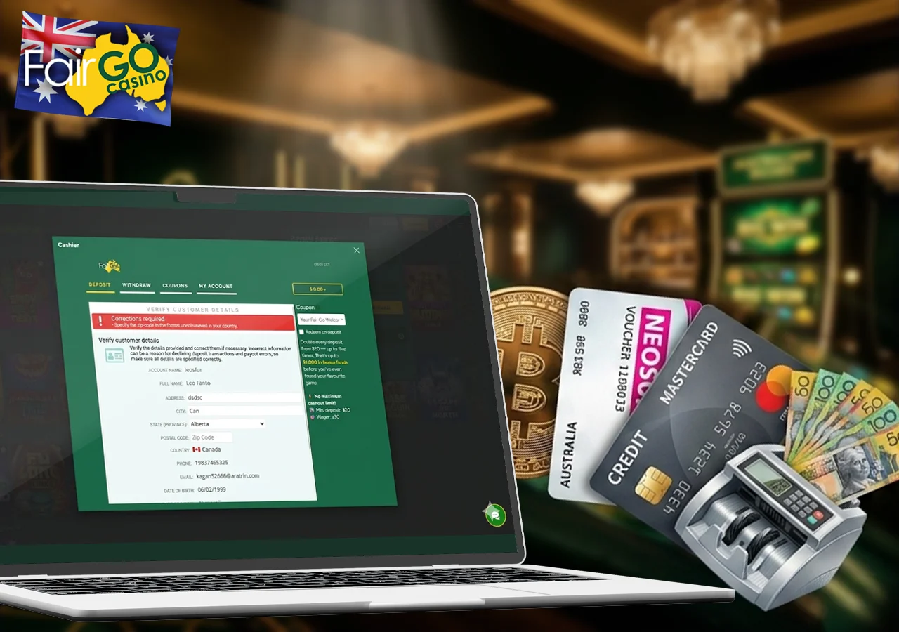 Instant and safe balance funding options with real Australian Dollars.